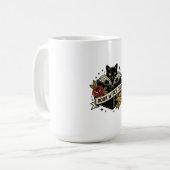 本の魔女クラブの猫のロゴ コーヒーマグカップ (正面左)
