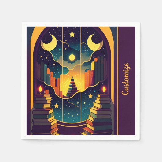 本の魔法の領域2 スタンダードカクテルナプキン (正面)