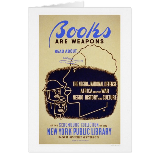 本の黒人アフリカWWII 1943 WPA (正面)