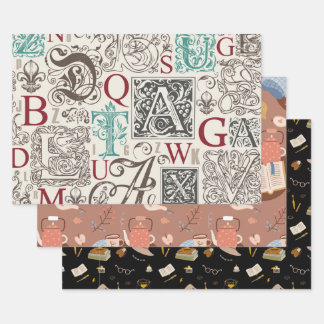 本の ラッピングペーパーシート