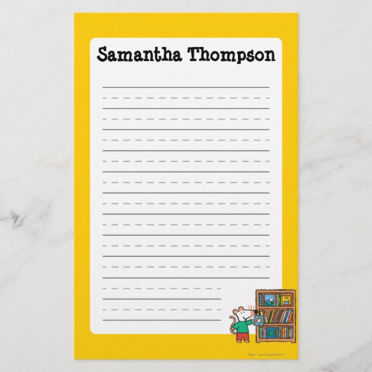 本のMaisyそして本だな 便箋 (正面)