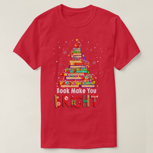 本はあなたを明るいクリスマス本の恋人クリスマス李 Tシャツ (デザイン正面)