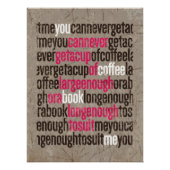 本はっきりした&コーヒー引用文 ポスター (正面)