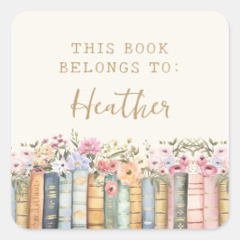 本はステッカーに属している スクエアシール