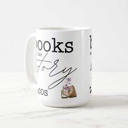 本はストーリータコスのようなものだ コーヒーマグカップ (正面左)