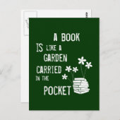 本はポケットの中の庭のようなものだ ポストカード (正面/裏面)