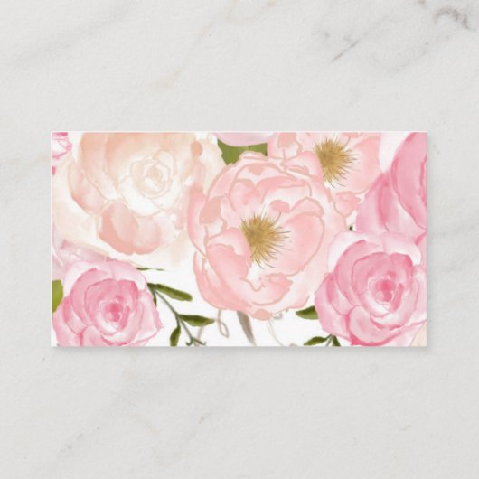 本は代わりに水彩画の花を梳きます エンクロージャーカード (裏面)