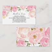 本は代わりに水彩画の花を梳きます エンクロージャーカード (正面/裏面)