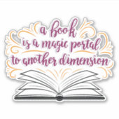 本は別の次元への魔法ポータルである シール (正面)