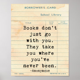 本は単にあなたと一緒に行かない引用文ウォールアート ポスター