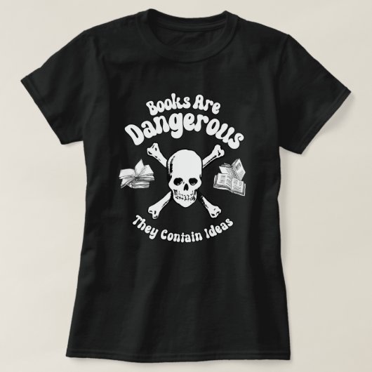 本は危険だ Tシャツ (デザイン正面)