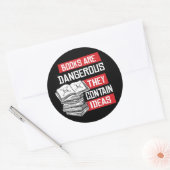 本は危険でアイディア ラウンドシール (封筒)