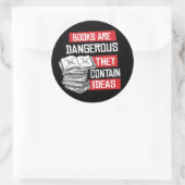 本は危険でアイディア ラウンドシール (バッグ)