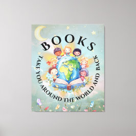 本は可愛のまわりにくモダンなる キャンバスプリント