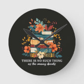 本は多いほどいい ラウンド壁時計 (正面)