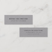 本は夢だ | プロモーションミニブックマークカード スキニー名刺 (正面/裏面)