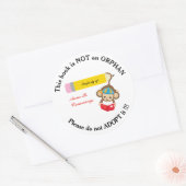 本は孤児でない猿を養子にしないで欲しい ラウンドシール (封筒)