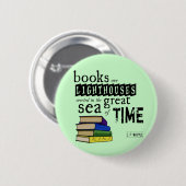 本は時間の素晴らしい海の灯台です 缶バッジ (正面&裏面)