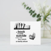 本は現実のテレビを見ると自殺する ポストカード (スタンド正面)