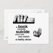 本は現実のテレビを見ると自殺する ポストカード (正面/裏面)