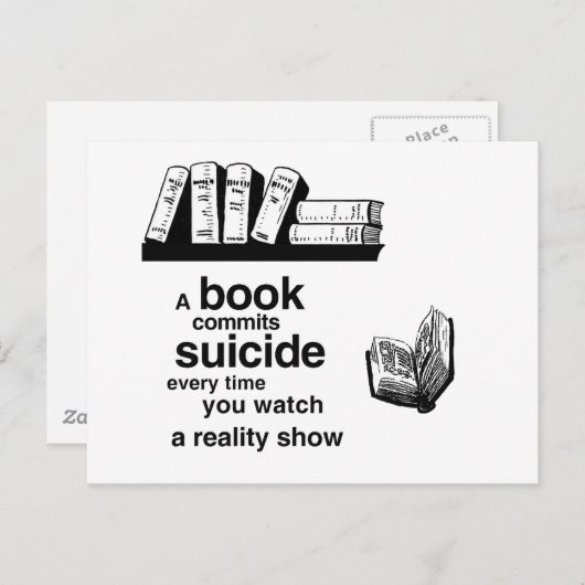 本は現実のテレビを見ると自殺する ポストカード (正面/裏面)