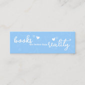 本は現実のブックマークより優れている スキニー名刺 (正面)