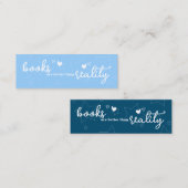 本は現実のブックマークより優れている スキニー名刺 (正面/裏面)