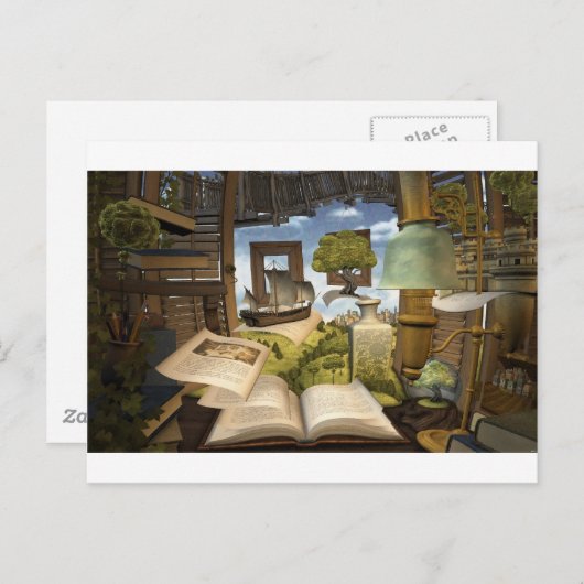 本は知識だ！ ポストカード (正面/裏面)