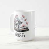 本は私のセラピー本好き コーヒーマグカップ (正面左)