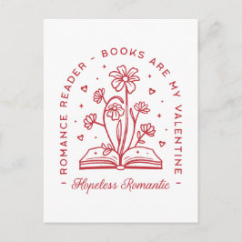 本は私のバレンタインの絶望的なロマンチックな本である ポストカード