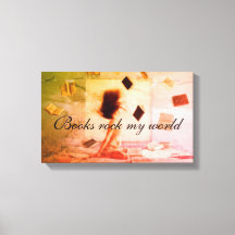 本は私の世界のキャンバスの印刷をロック