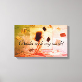 本は私の世界のキャンバスの印刷をロック キャンバスプリント