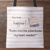 「本は私の必要な冒険を持っているハート」 トートバッグ