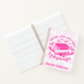 本は私の愛の言語の名前をカスタムするCOWPRINT ノートブック (内部)