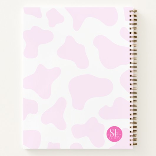 本は私の愛の言語の名前をカスタムするCOWPRINT ノートブック (裏面)