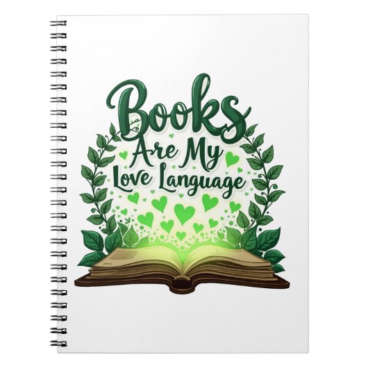 本は私の愛の言語の愛読者の司書 ノートブック (正面)