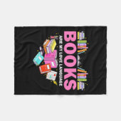 本は私の愛の言語の愛読者の司書 フリースブランケット (正面(横))