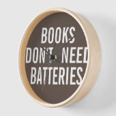 本は電池を必要としない。 壁時計 (傾斜)