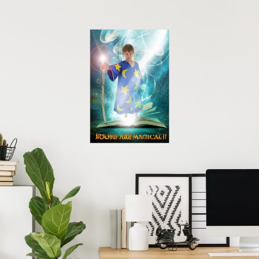 本は魔法ポスター ポスター (ホームオフィス)
