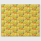 本は黄色で模造します ラッピングペーパー (フラット)