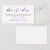 本は|のベビーシャワーの招待状の挿入物を要求します 名刺 (正面/裏面)