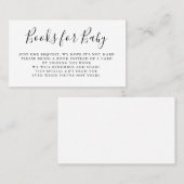 本は|のベビーシャワーの招待状の挿入物を要求します 名刺 (正面/裏面)
