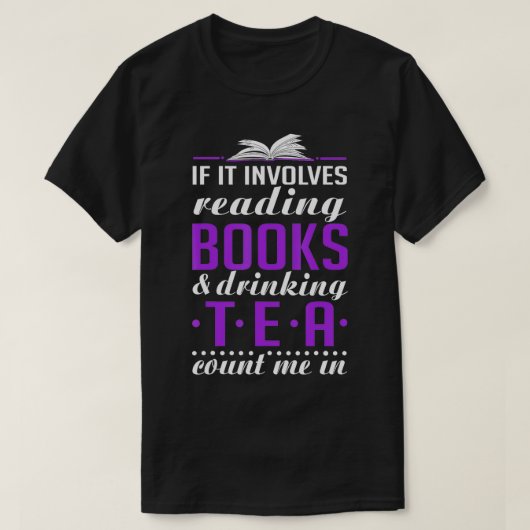 本もしや茶読の飲み方が含まれる Tシャツ (デザイン正面)