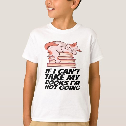 本もし – 行かない本は持ち歩けない Tシャツ (正面)