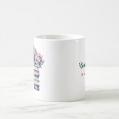 本もコーヒーも必要だ |ヴィンテージ花 コーヒーマグカップ (中央)