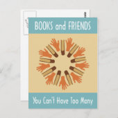 本も友人も多過ぎることはない ポストカード (正面/裏面)