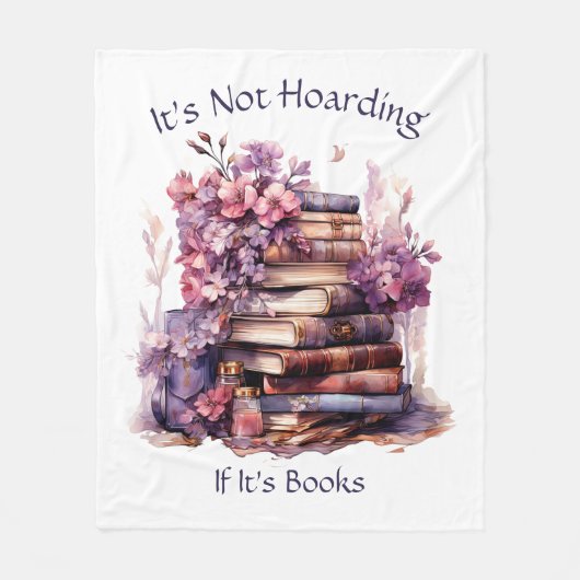 本も本も好きもしも持ってない フリースブランケット (正面)