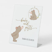 本やギフトのサインを心から待つJL01 台座サイン (正面)