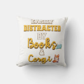 本やコルギを愛する人のための素晴らしい贈り物 クッション (正面)