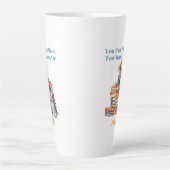 本やハスキーの数が多すぎる カフェラテマグ (正面)